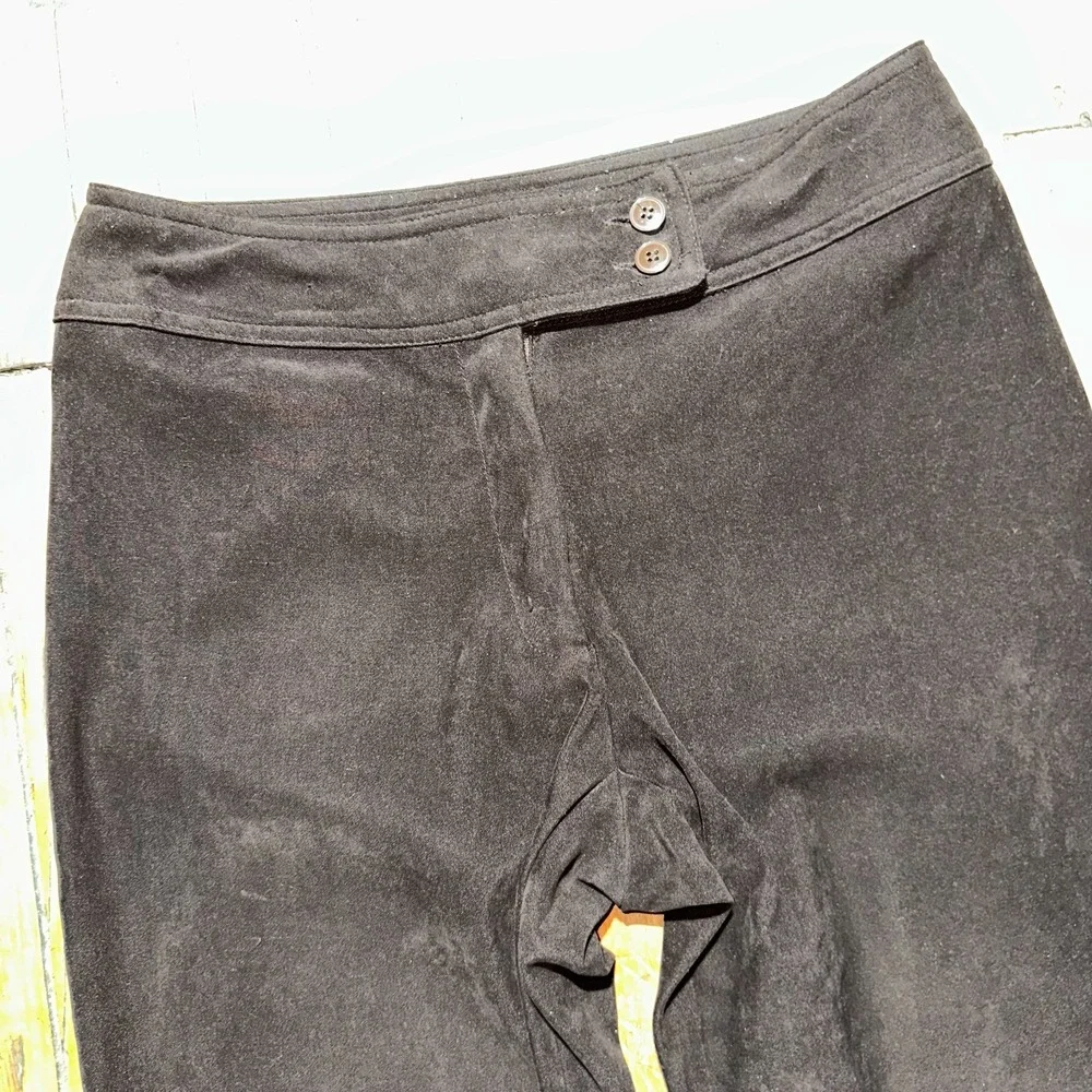 Old Navy Pants Women's Size 4 Brown Solid Flat Front Slim Fit Straight Leg Comfy